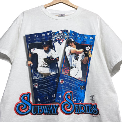 Vintage 2000 New York Yankees vs New York Mets Subway Series T-Shirt